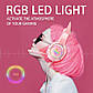 Ігрові навушники ONIKUMA дротові usb котячі вушка LED Gaming CAT K9 Pink, фото 4