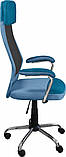 Крісло поворотне Q-336 блакитне, фото 3