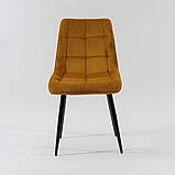 Стілець CHIC VELVET чорний каркас/карі BL.68, фото 3