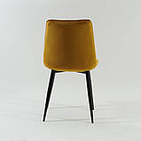 Стілець CHIC VELVET чорний каркас/карі BL.68, фото 4