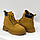 Шкіряні дитячі зимові черевики гірчичного кольору з натуральної шкіри, фото 4