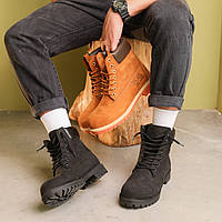Чоловічі весняно-осінні черевики з натурального нубуку без підкладки на шнурівці