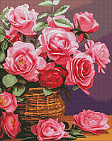 Алмазная мозаика Красочные розы Идейка 40 х 50 AMO7856