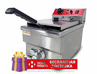 Фритюрница профессиональная настольная GoodFood EF8 кран, одинарная на 8 литров