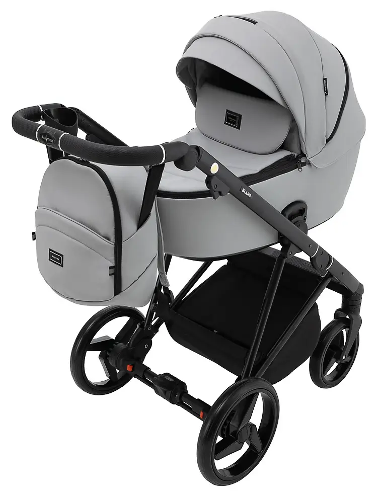 Коляска 2 в 1 Adamex Blanc Eco SA-3 сіра