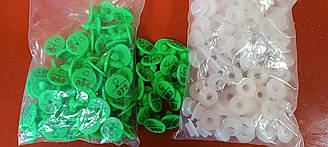 Вушна бірка для кроликів номерна  зелена 18 мм   в уп 100 шт.Номерна