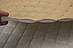 Шкірзам стьобаний бежевий «Ромб» (прошитий бежевою ниткою) дубльований синтепоном і флізеліном, шир. 135см, фото 3
