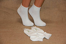 Жіночі шкарпетки короткі з бамбука з гумкою теніс ЗОЛОТІ Y220 Y220-2 білий
