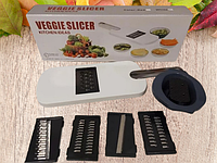 Удобная овощерезка-измельчитель мульти-слайсер для овощей и фруктов 5 в 1 Veggie Slicer Kitchen Ideas Белый