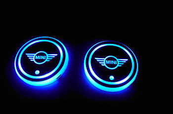 Підсвічування підсклянника з логотипом автомобіля Mini
