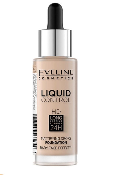 Інноваційна тональна основа Eveline Liquid Control №010 32 мл (5901761937244)