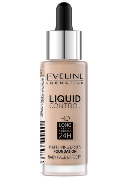 Інноваційна тональна основа Eveline Liquid Control №030 32 мл (5901761937268)