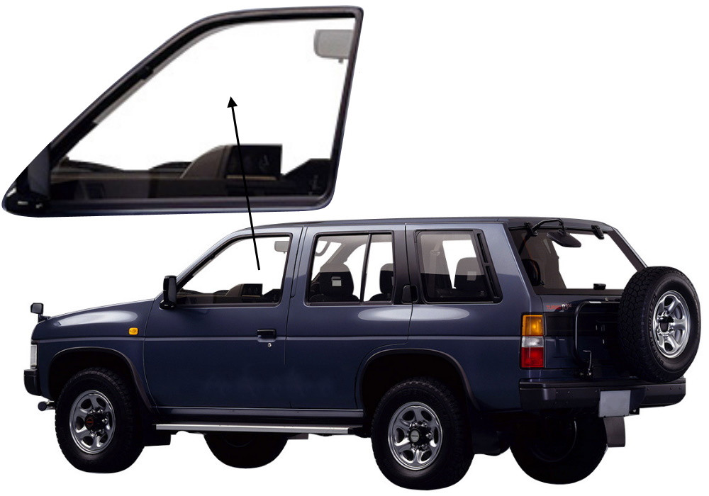 Бічне скло Nissan Terrano 1986-1993 передніх дверей ліве, фото 1