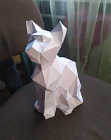 PaperKhan Конструктор из картона кошка кот котенок оригами паперкрафт 3D фигура развивающий набор антистресс