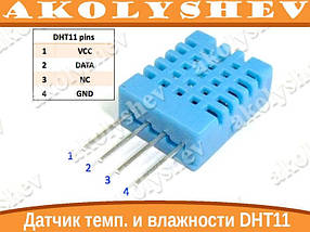 DHT11 термометр і гігрометр датчик вологості