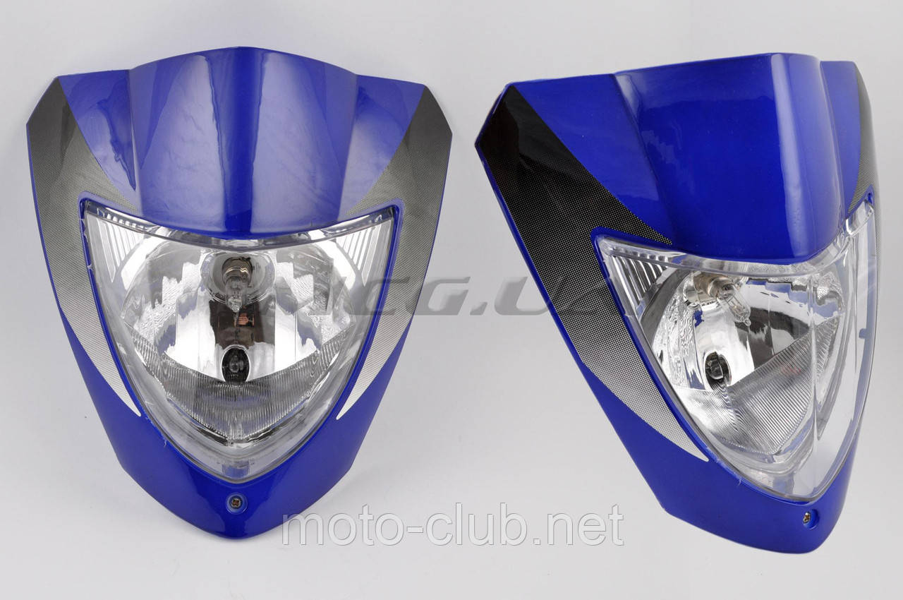 Обтекатель на мотоцикл универсальный (синий, +фара) (Keeway TX200) (mod:TX-01/02) О2 - фото 1 - id-p374303433
