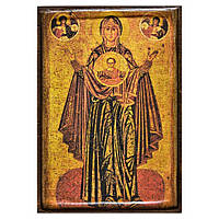 Икона "Пресвятая Богородица Великая Панагия (Оранта)" на дереве 15х20 см
