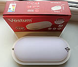 Світильник стельовий світлодіодний для ЖКГ овальний накладний LED 15 W 4500 К 110-265V IP65 Vestum без решітки, фото 3