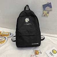 Рюкзак Ромашка 1019 женский детский школьный портфель черный