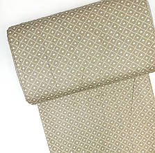 Сатин (бавовняна тканинна) сердечка в ромбах на коричневому (ширина 160 см, 120 г/м2)