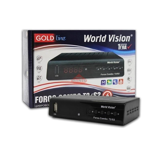 Цифровий комбінований ресивер T2/S2/C World Vision Foros Combo