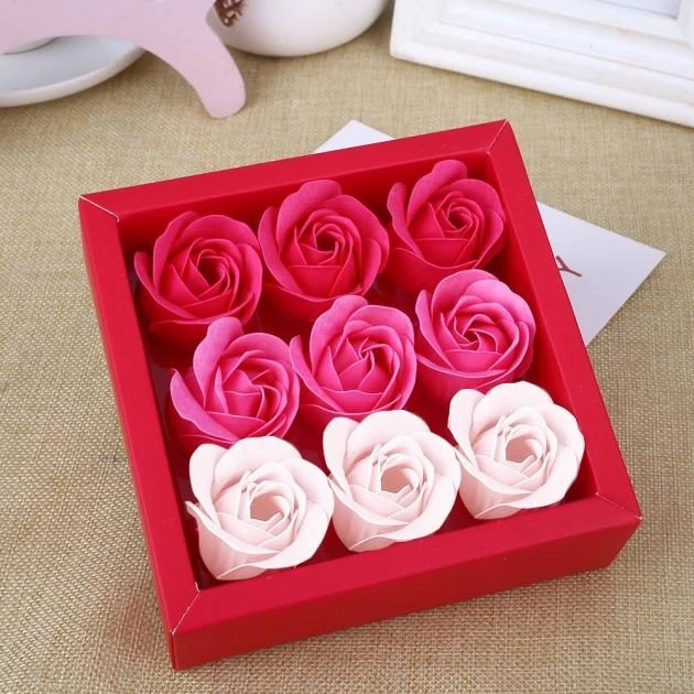 Ароматичні троянди з мила Подарунковий набір Soap Flowers квіти ручної роботи з ефірною олією Рожевий