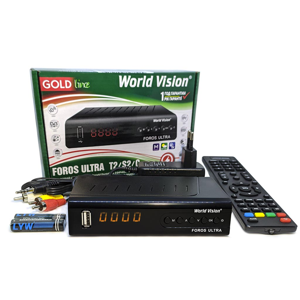 Цифровий комбінований ресивер T2/S2/C World Vision Foros Ultra