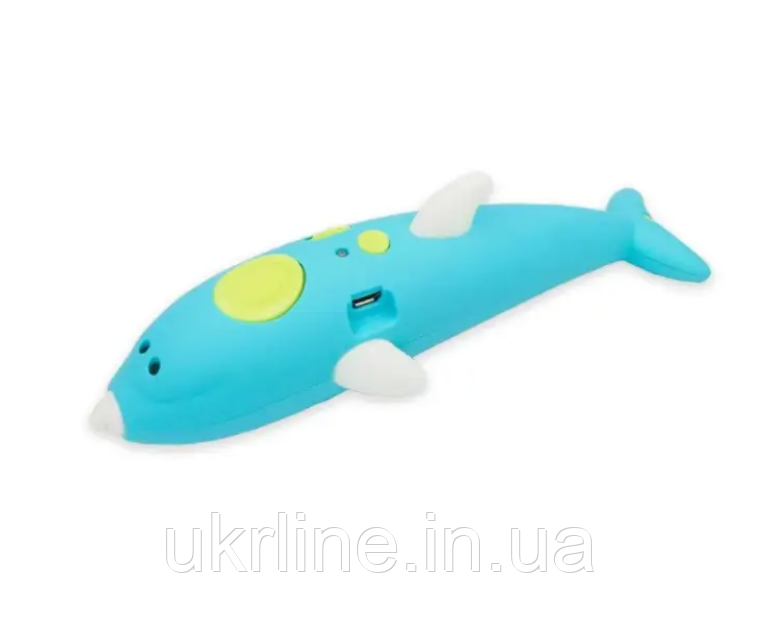 Аккумуляторная 3D-ручка 9903 дельфин детская с трафаретами для рисования 8 цветов пластика 3Д Pen - фото 1 - id-p2071492438