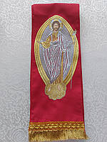Закладка с иконой Воскресение красная