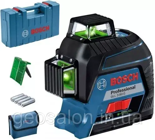 Лазерний нівелір Bosch Professional GLL 3-80 G у кейсі