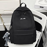 Рюкзак AIR 3296 чоловічий жіночий дитячий шкільний портфель чорний, фото 2