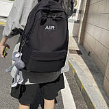 Рюкзак AIR 3296 чоловічий жіночий дитячий шкільний портфель чорний, фото 5