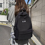 Рюкзак AIR 3296 чоловічий жіночий дитячий шкільний портфель чорний, фото 6