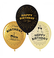 Латексна кулька "Happy Birthday", 1 шт. (30 см)