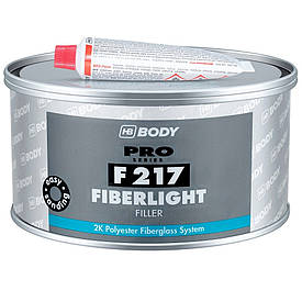 Легка шпаклівка зі скловолокном Body F217 Fiber Light 1л+40г