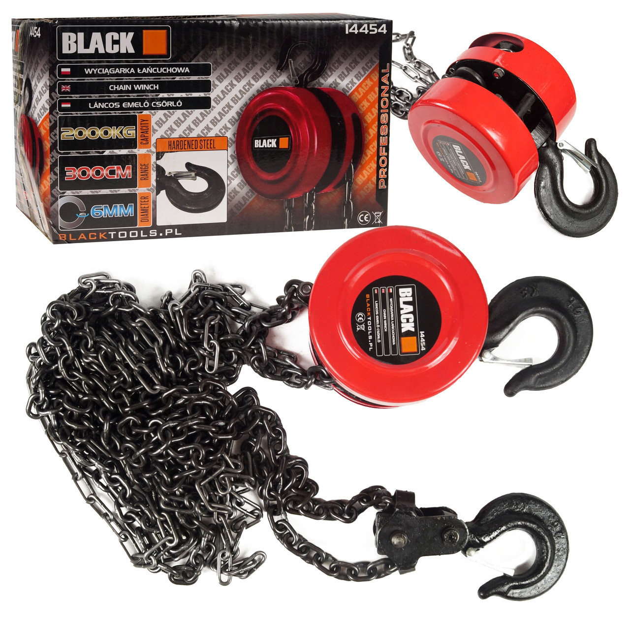 Таль ланцюгова Black 14454 2 тонни, Висота підйому 2,5 м, фото 1
