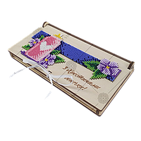 КДГ_003 С Крестинами доченьки набор для вышивки бисером по дереву коробочки-конверта