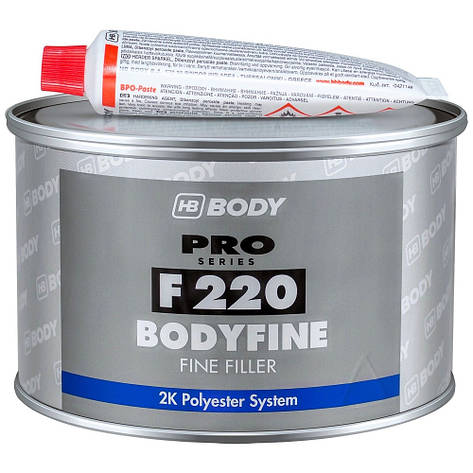 Фінішна оздоблювальна дрібнозерниста шпаклівка Body F220 Fine Filler 1000+30г, фото 1