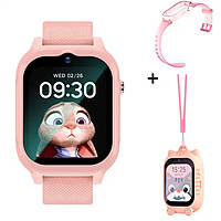 Детские смарт часы-телефон для девочки Lemfo K26 Pink с GPS, 4G, камерой, прослушкой