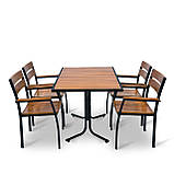 Набір стіл та стільці садових меблів "Брістела" 120 Тік від Mix-Line, фото 3