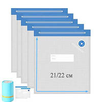 Вакуумні пакети 22 та 34 см PA/PE для ручного міні вакууматора Mason Jar з поліаміду та поліетилену, 220 довжина