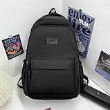 Рюкзак JINISIAO чоловічий жіночий дитячий шкільний портфель чорний, фото 6