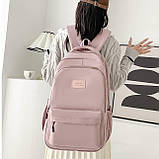 Рюкзак JINISIAO жіночий дитячий шкільний портфель рожевий, фото 2