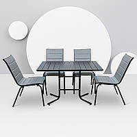 Комплект меблів для кафе "Палермо Плюс" Венге 4 стільця. Металевий каркас від Mix-Line