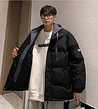 Зимова куртка чоловіча пуховик оверсайз молодіжна, фото 2