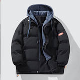 Зимова куртка чоловіча пуховик оверсайз молодіжна, фото 6