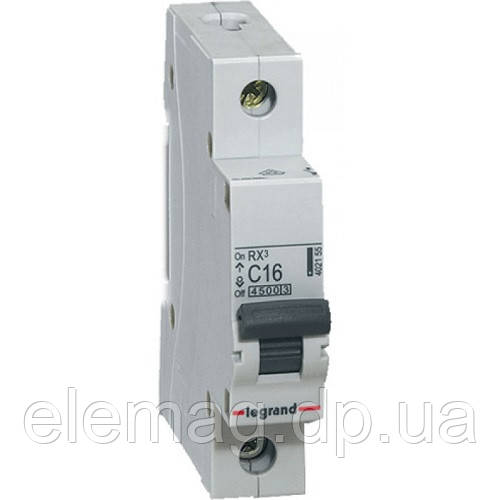 Автоматичний вимикач 1 полюс 50A тип C 4,5 кА Legrand серії RX3