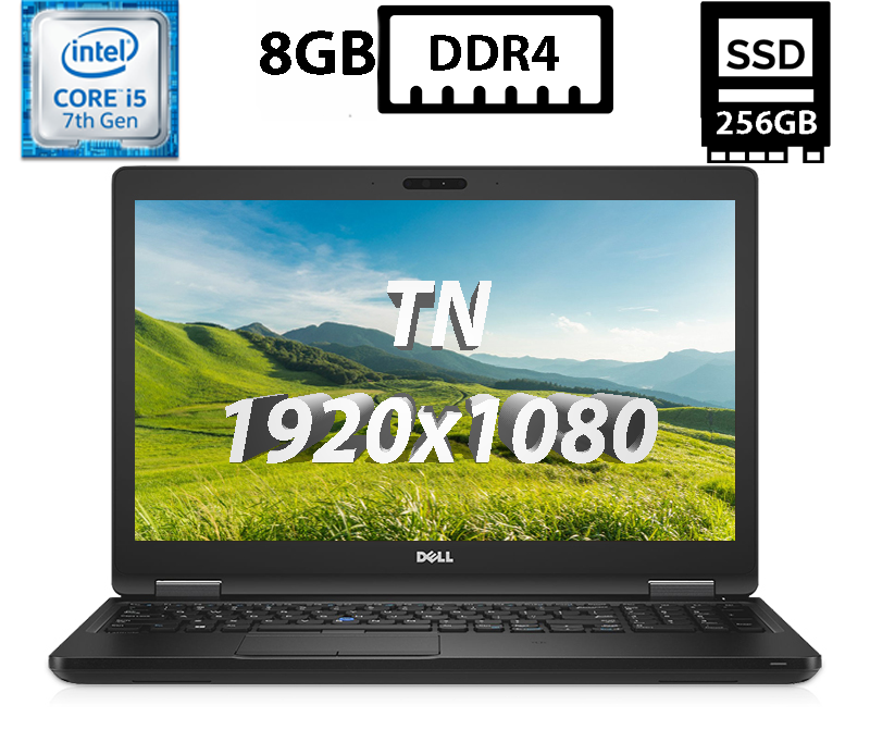 Ноутбук Dell Latitude 5580/15,6"TN(1920x1080)/Intel Core i5-7200U 2.50GHz/8GB DDR4/SSD 256GB/Intel HD Graphics