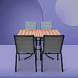 Набір стіл та стільці садових меблів "Палермо Плюс" Тік від Mix-Line, фото 2