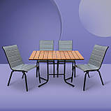 Набір стіл та стільці садових меблів "Палермо Плюс" Тік від Mix-Line, фото 8
